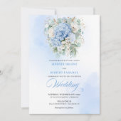 Blue Hydrangeas Wedding Invitation 招待状 (正面)