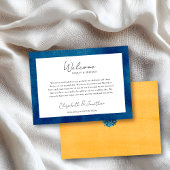 Blue Hydrangeas Wedding Welcome Gift Bag Basket プレイスカード