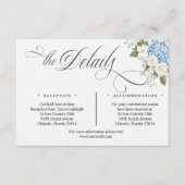 Blue Hygrangea Script Details Enclosure Card エンクロージャーカード (正面)