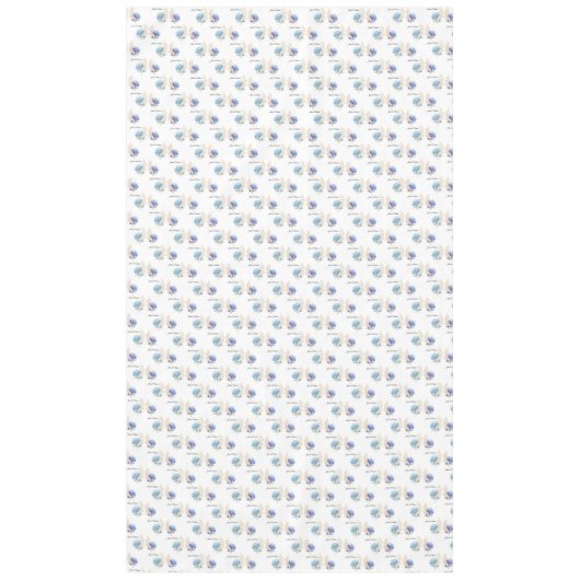 Blue Hyndrangea flower Wedding Decor Newlyweds  テーブルクロス (正面)