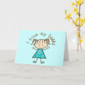 Blue I Love My Daddy Gift カード (黄色い花)