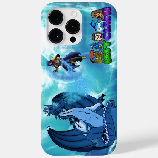 Blue Ice Dragon & Magic Wizard in Dragons Domain Case-Mate iPhoneケース (裏面)