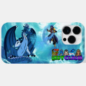 Blue Ice Dragon & Magic Wizard in Dragons Domain Case-Mate iPhoneケース (裏面 (横))