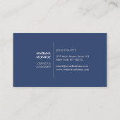 BLUE IIにおけるデザイナーイカットパターン 名刺 (裏面)