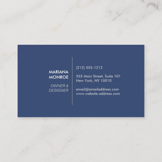 BLUE IIにおけるデザイナーイカットパターン 名刺 (裏面)