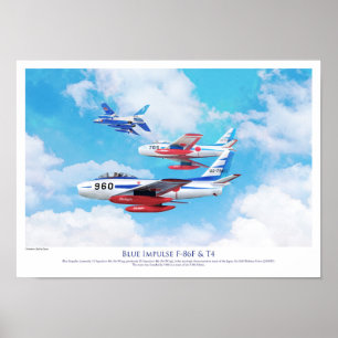 Blue Impulse  Japan Air Self-Defense Force (JASDF) ポスター