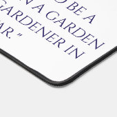 Blue Ink Samurai Warrior & Custom Quote Desk Mat デスクマット (コーナー)