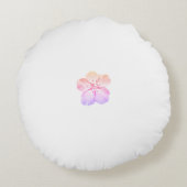 Blue Ink Samurai Warrior Custom Quote Round Pillow ラウンドクッション (裏面)