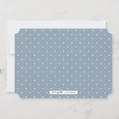 Blue Introducing Script Birth Announcement Card 案内状 (裏面)