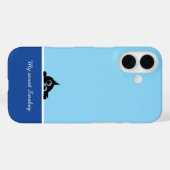 Blue iPhone Case with Cute Kitten Design Case-Mate iPhoneケース (裏面 (横))