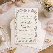 Blue Iris Bridal Shower Invitations - Editable 招待状