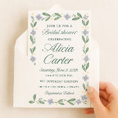 Blue Iris Bridal Shower Invitations - Editable 招待状