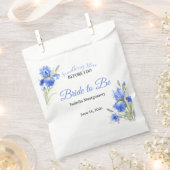 Blue Iris Bride to Be Something Blue Bridal Shower フェイバーバッグ (クリップ留めされた状態)