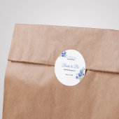 Blue Iris Bride to Be Something Blue Bridal Shower ラウンドシール