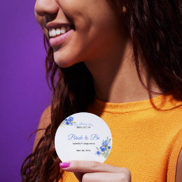 Blue Iris Bride to Be Something Blue Bridal Shower ラウンドシール