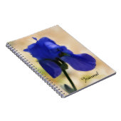 Blue Iris Flower Art Personal Journal ノートブック (右側)