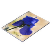 Blue Iris Flower Art Personal Journal ノートブック (左側)