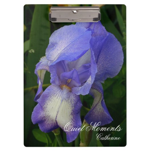Blue Iris Macro Photo Floral Nature Art Clipboard クリップボード (正面)