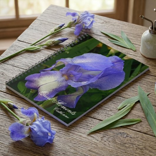 Blue Iris Macro Photo Personalized Notebook Journa ノートブック