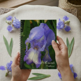 Blue Iris Macro Photo Personalized Notebook Journa ノートブック
