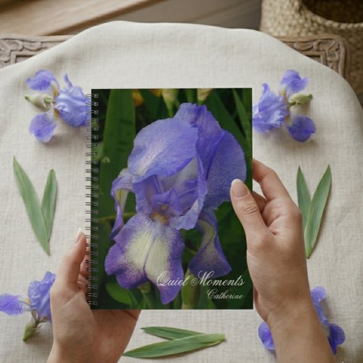 Blue Iris Macro Photo Personalized Notebook Journa ノートブック