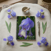 Blue Iris Macro Photo Personalized Notebook Journa ノートブック
