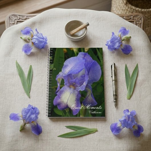 Blue Iris Macro Photo Personalized Notebook Journa ノートブック
