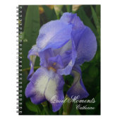 Blue Iris Macro Photo Personalized Notebook Journa ノートブック (正面)