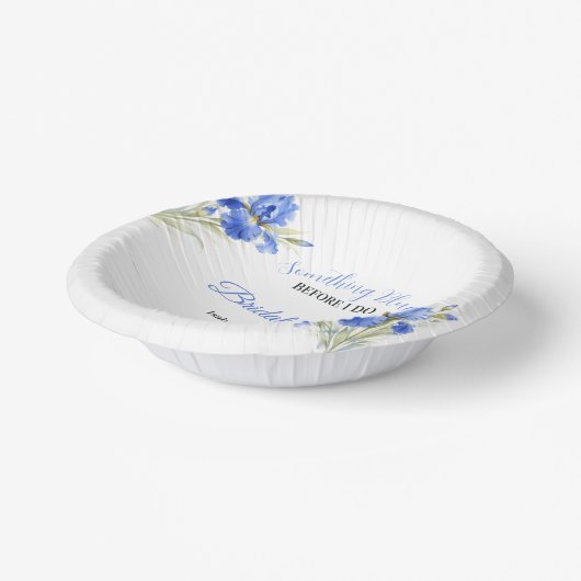 Blue Iris Something Blue Before I Do Bridal Shower ペーパーボウル (傾斜あり)