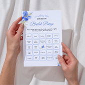 Blue Iris Something Blue Bridal Shower Game Bingo 招待状