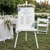 Blue Iris Something Blue Bridal Shower Program ポスター