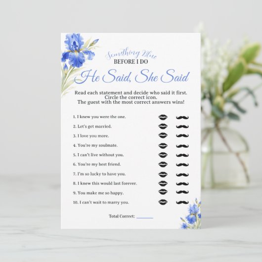 Blue Iris Something Blue He Said She Said Game 招待状 (スタンド正面)