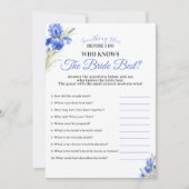 Blue Iris Something Blue Who Knows Bride Best Game 招待状 (正面)