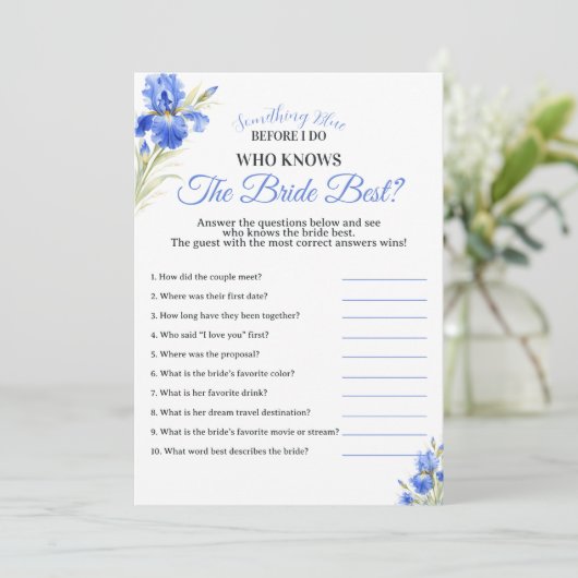 Blue Iris Something Blue Who Knows Bride Best Game 招待状 (スタンド正面)