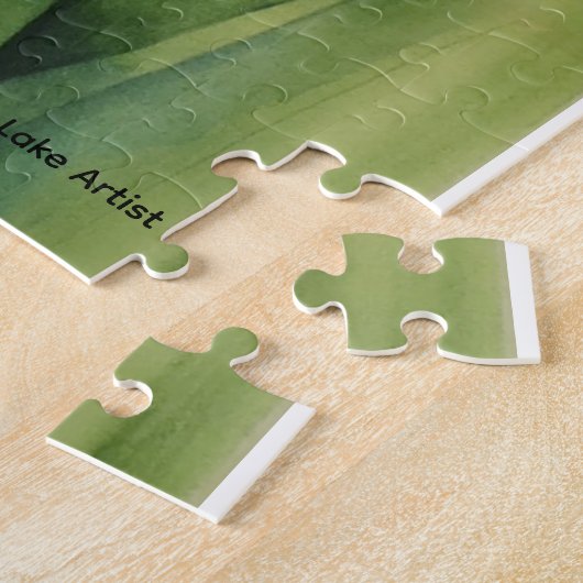 Blue Iris Watercolor Puzzle  ジグソーパズル (側面)