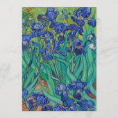 Blue Irises Floral Arch Van Gogh Wedding Elegant 招待状 (裏面)
