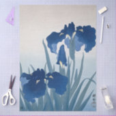  Blue Irises Painting by Ohara Koson Decoupage  薄葉紙 (クラフト)