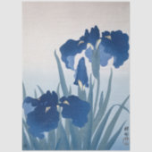  Blue Irises Painting by Ohara Koson Decoupage  薄葉紙 (正面)
