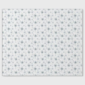 Blue-ish Gray Snowflake Tissue Paper ラッピングペーパー (フラット)