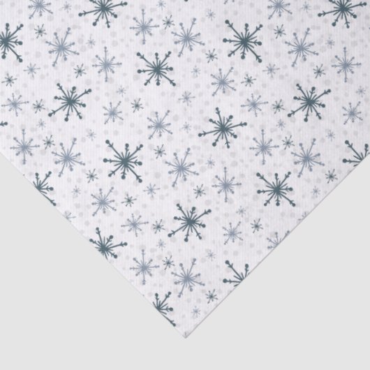 Blue-ish Gray Snowflake Tissue Paper 薄葉紙 (詳細)