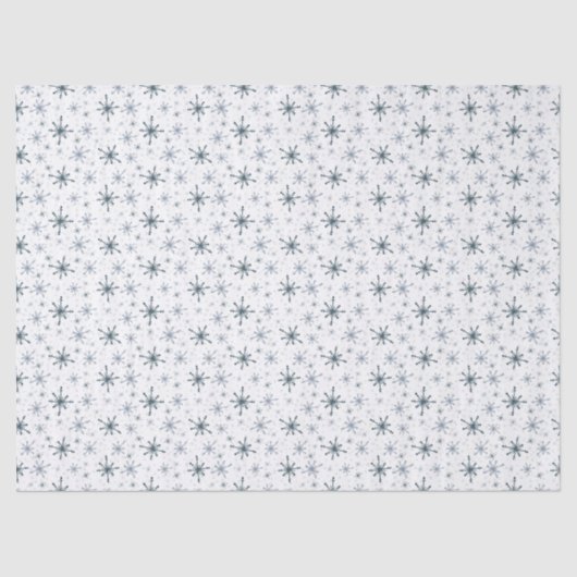 Blue-ish Gray Snowflake Tissue Paper 薄葉紙 (正面)