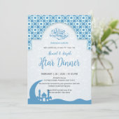 Blue Islamic Pattern Iftar Dinner Invitation 招待状 (スタンド正面)