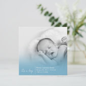Blue It's A Boy Birth Announcement 案内状 (スタンド正面)