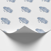 Blue Its a Boy Writhic It's a Boy Art Gender ラッピングペーパー (角)