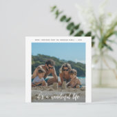 Blue It's A Wonderful Life Christmasビーチ写真 シーズンカード (スタンド正面)