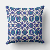 Blue Iznik Floral Pattern クッション (裏面)