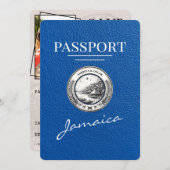 Blue Jamaica 王室の Passport日付の保存 セーブザデート (正面/裏面)