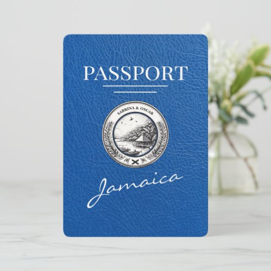 Blue Jamaica 王室の Passport日付の保存 セーブザデート (スタンド正面)