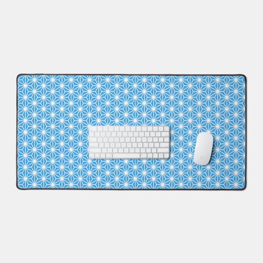 Blue Japanese Pattern  Desk Mat デスクマット (キーボード&マウス)