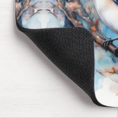 Blue Jayさくらんぼ花水彩*パーソナライズ* マウスパッド (コーナー)